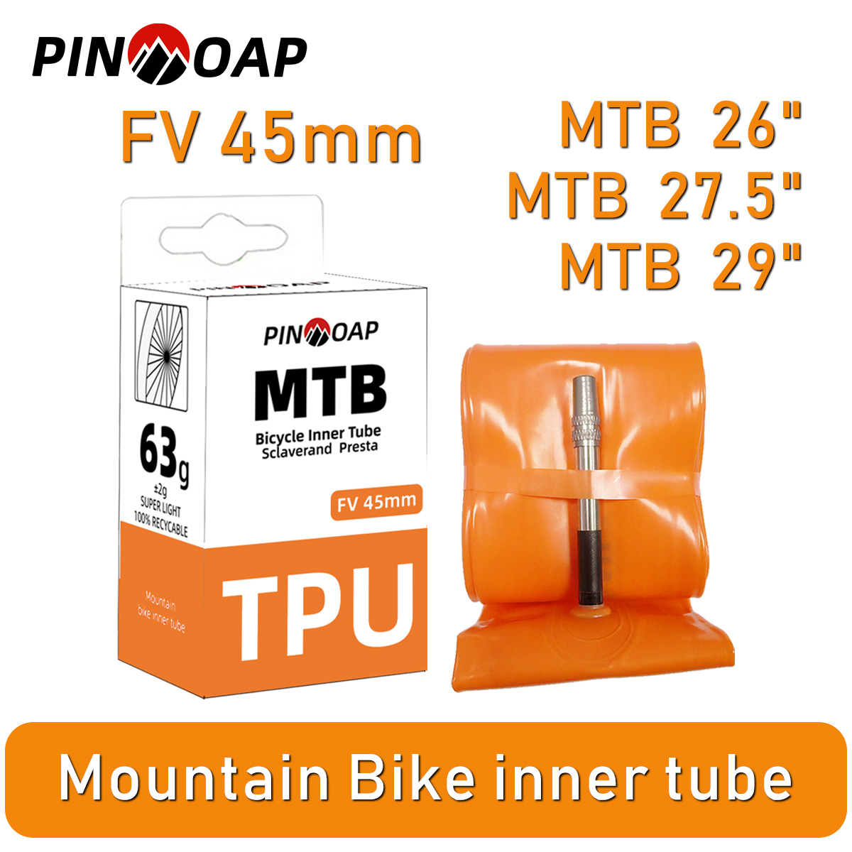 Mountain Biking Tube - PINMOAP Mountain Bike Inner Tube 45mm