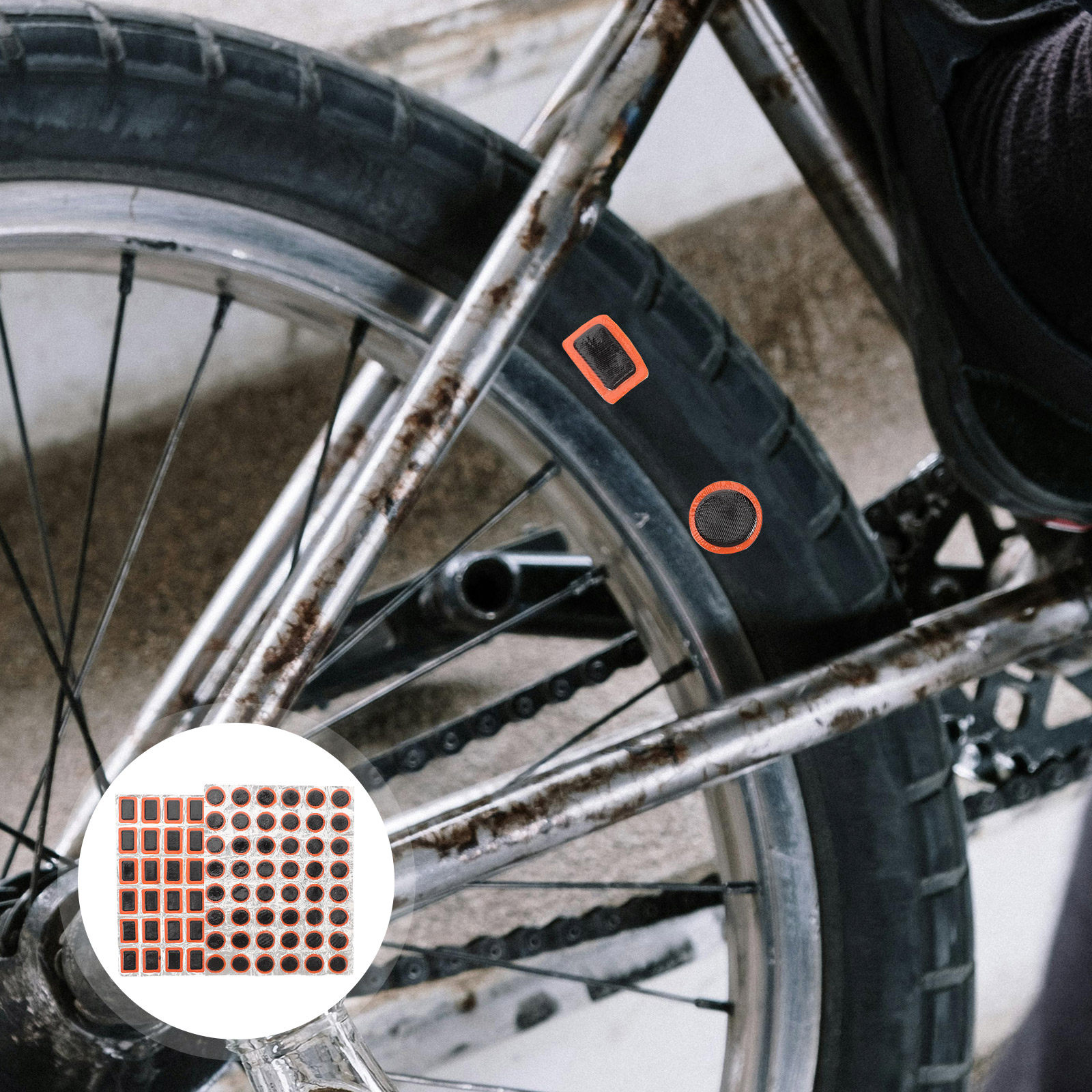 Mountain Biking Tube - 2Sheets Bike Tire Repair Patch Kit