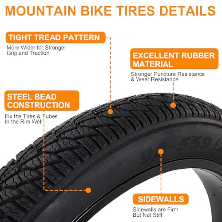 2-Pack 26x4.0 Fat Bike Tire, 2 - Mountain Biking Tube review and price
